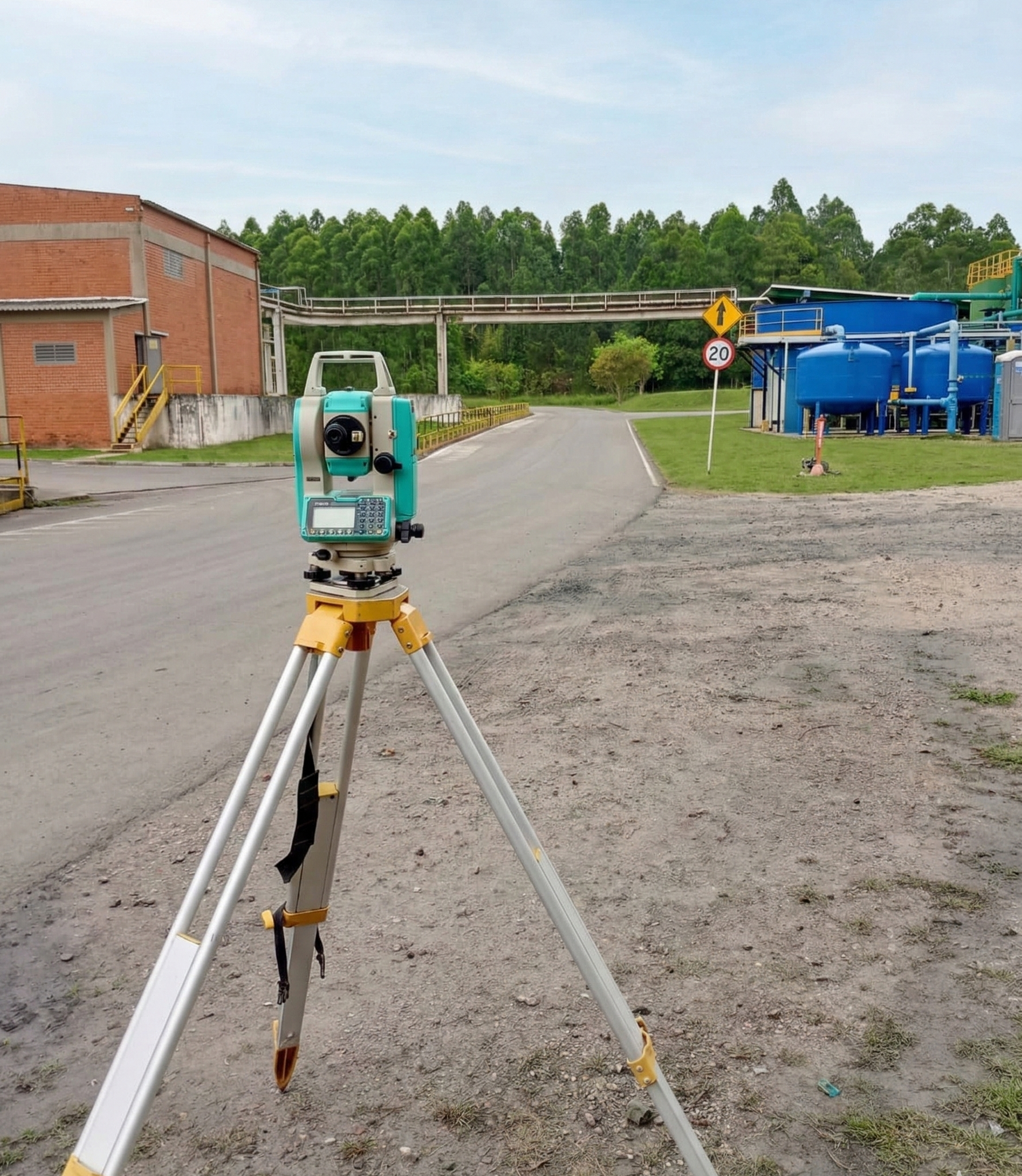 Equipos topográficos de alta gama operando en campo
